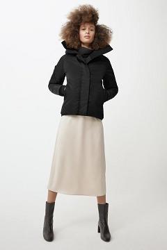 Chamarras Canada Goose Mujer México - Everleigh Chaqueta De Bombardero Black Label Negros EB1094387